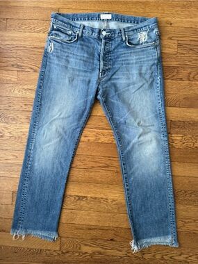 MOTHER Light Blue Straight-Leg Men's Jeans
